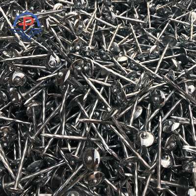 Comon iron umbrella heading roofing nail / Smooth Twist Shank Roofing Nails from China Factory